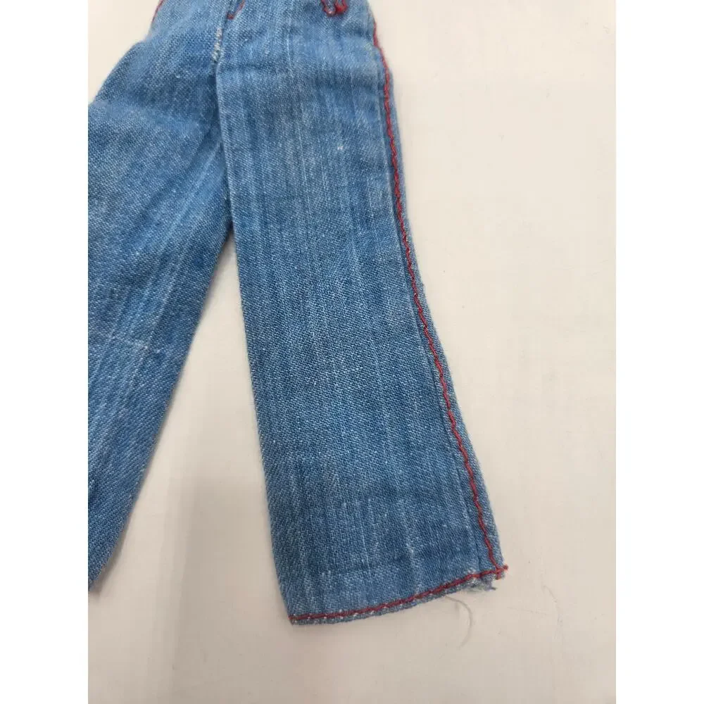 Barbie 1974 Chambray Jeans Vintage Blue Jean Red Lined‎
